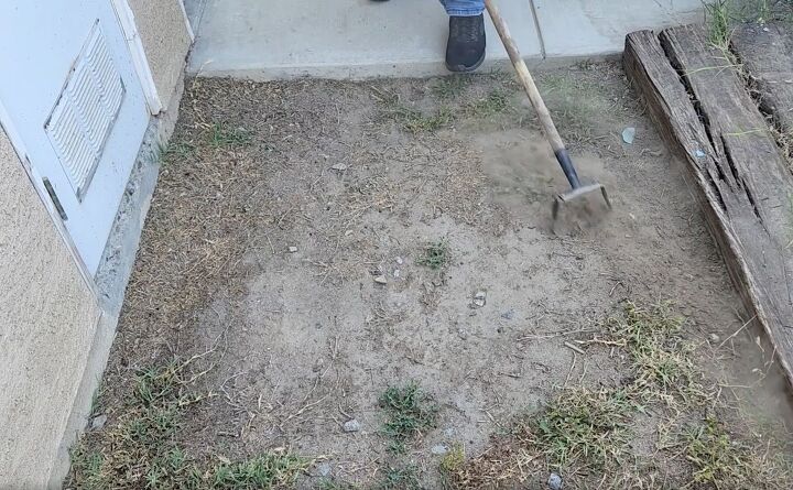 concrete in bag walkway