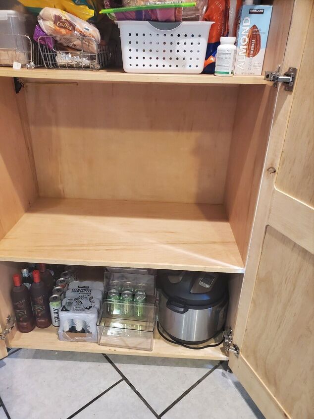 adding pull out trays to a pantry or any cabinet