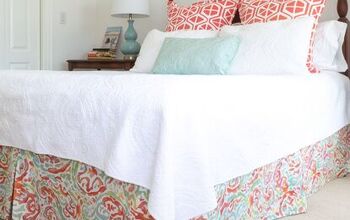 Easiest DIY Bed Skirt With Box Pleats