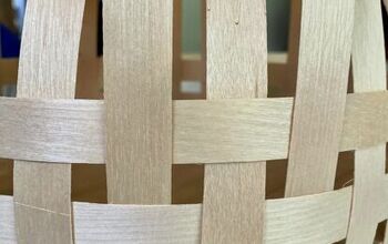  Lâmpada de folheado de madeira tecida DIY fácil