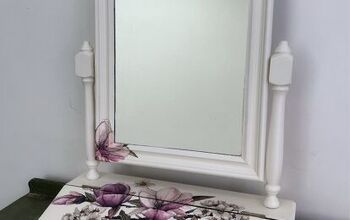 How to Update a Wooden Mirror With a Pretty Furniture Transfer