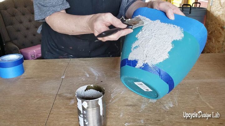 planter update how to add texture to a plastic garden pot