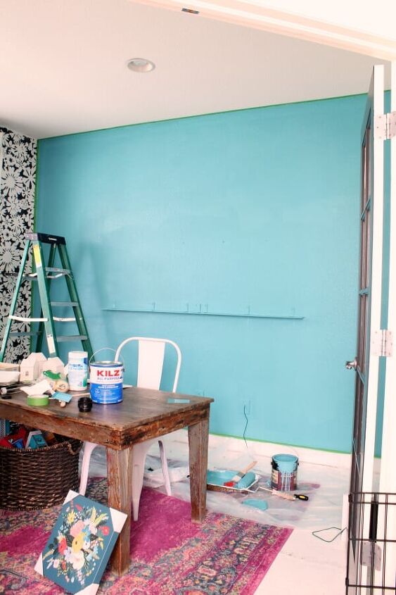 how to paint an accent wall in your home office