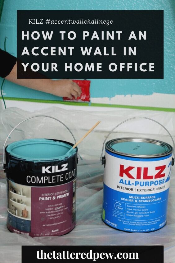 how to paint an accent wall in your home office
