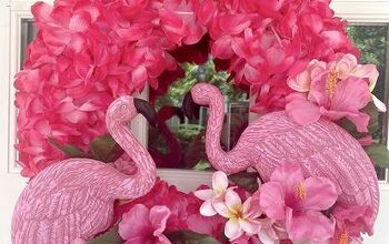 How to Make This Fun and Fanciful Pink Flamingo Wreath for Summertime