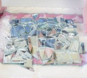 She smashes a cheap mirror for this decor idea that is most definitely good luck