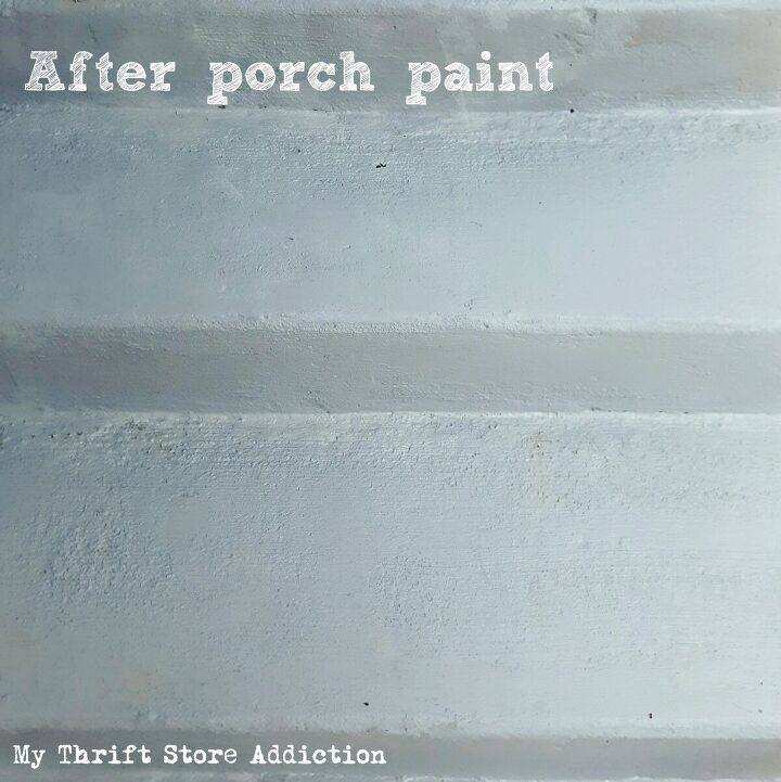 simple stenciled porch step for a quick summer refresh, Porch steps before stenciling