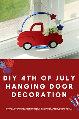 diy 4 de julio decoracin de la puerta colgante