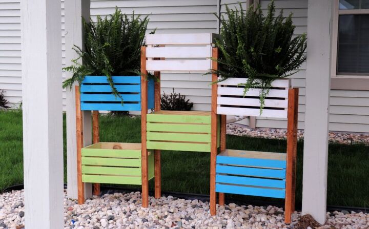 vertical crate planter