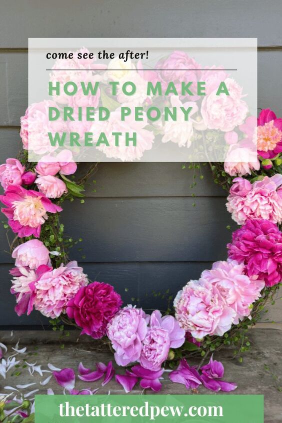 how to make a dried peony wreath