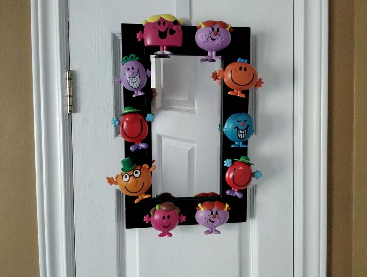 creating a children s styled mirror using upcycled toys, Happy Smiles