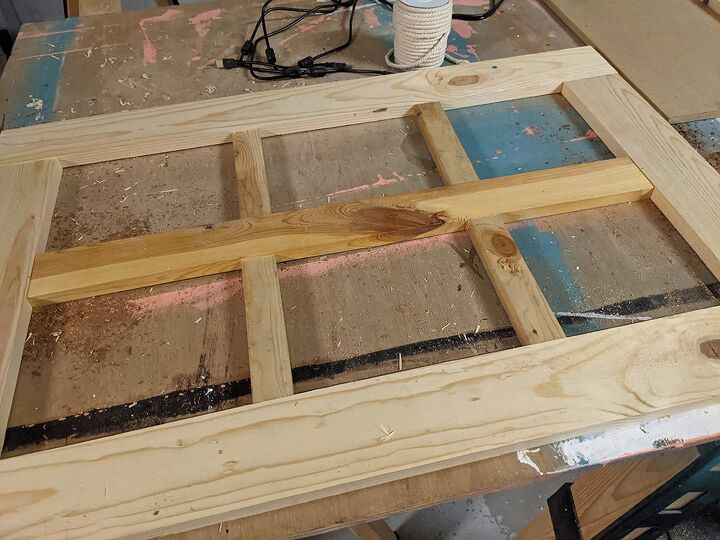 Wooden Window Frame Shelf