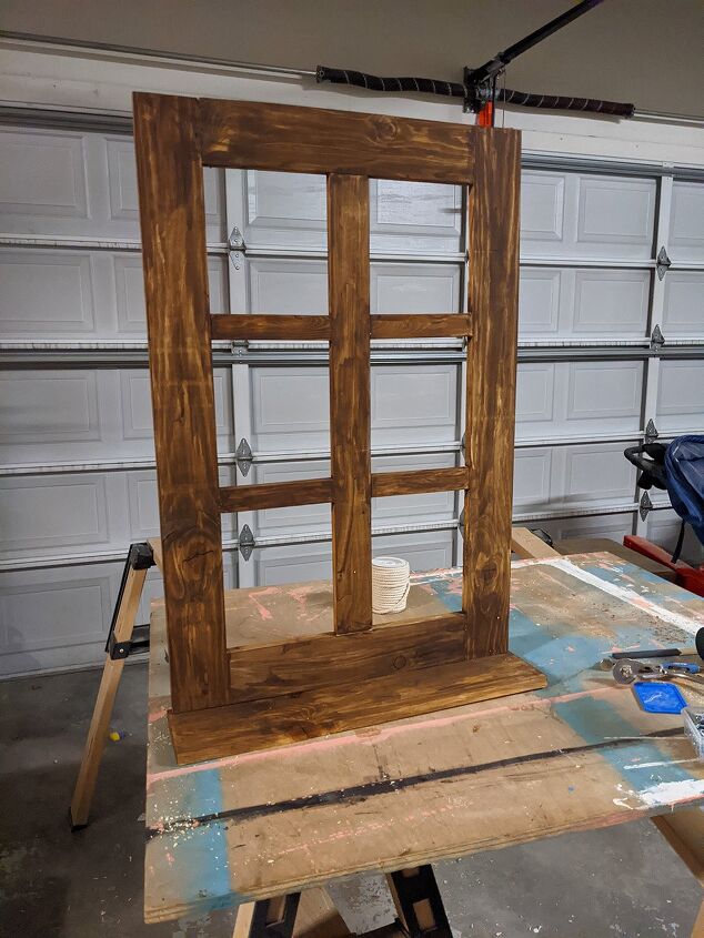 Wooden Window Frame Shelf