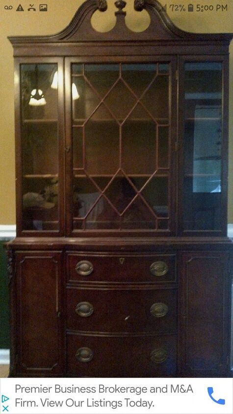 how to find out the furniture maker of antique china cabinet
