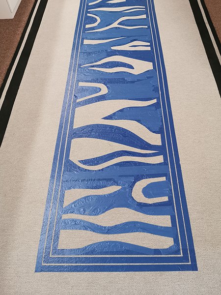 utiliza la pintura para disear una alfombra nica