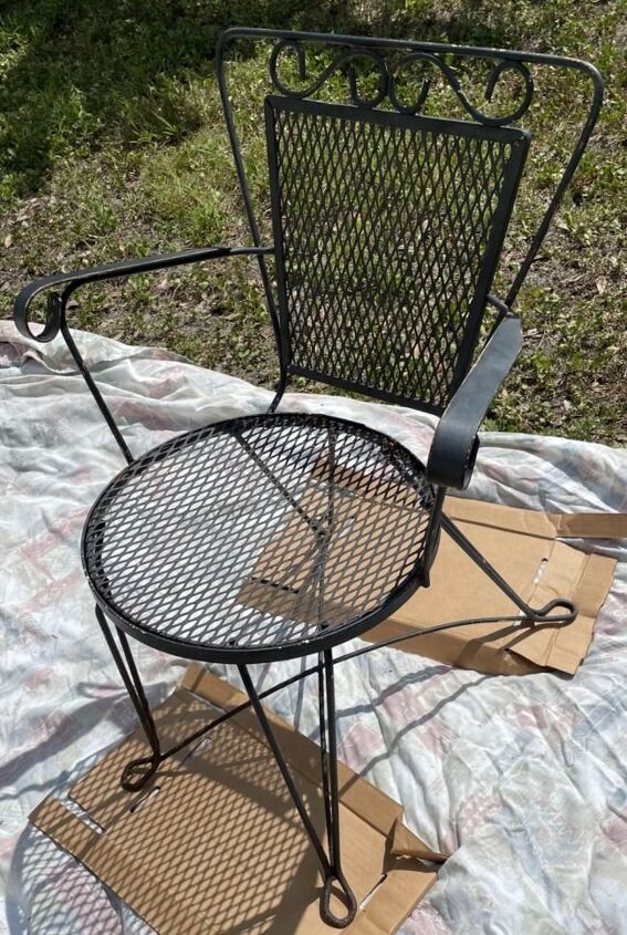 wrought iron patio furniture painting tips