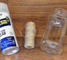 sea glass netting jar candleholder