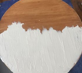 Don't paint that old side table—use spackle instead ($30 idea!)