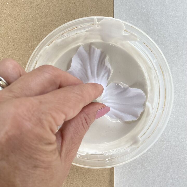 plaster of paris floral napkin rings