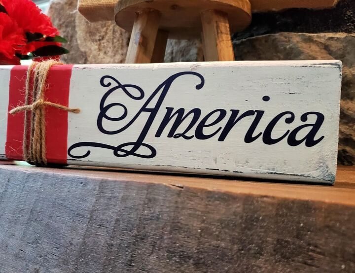 patriotic signs made with 2x4s