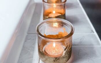 How To Make Beautiful Gold Leaf Votive Candle Holders