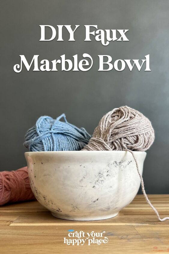 how to make a faux marble bowl