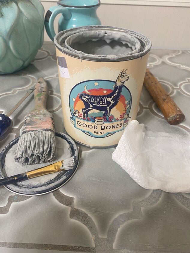 painting grout with chalk paint