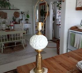 Table lamps are decor staples, but here's why she takes the bulbs out of her vintage ones