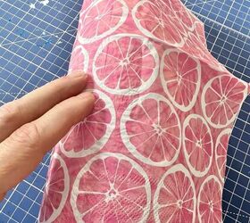 Wrap glass bottles in summer-themed napkins to get this fun, fresh look