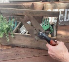 She turned 12 old garden tools into something so cool for her backyard