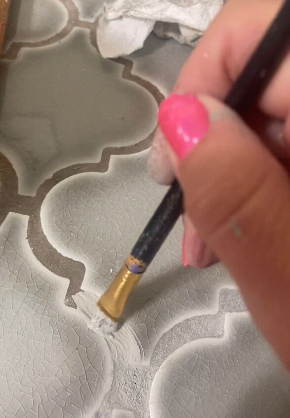 painting grout with chalk paint