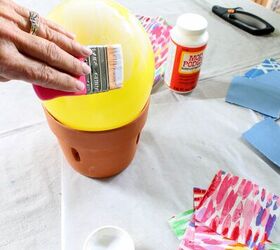 how to make a fabric bowl with mod podge