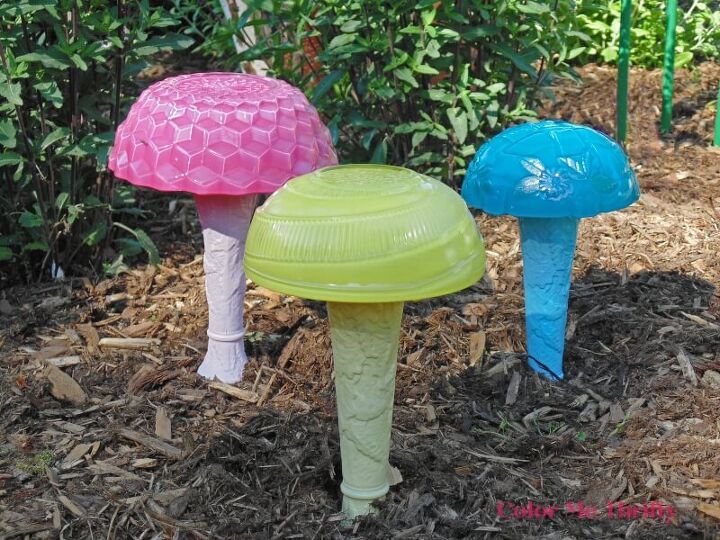 easy and fun diy garden mushrooms