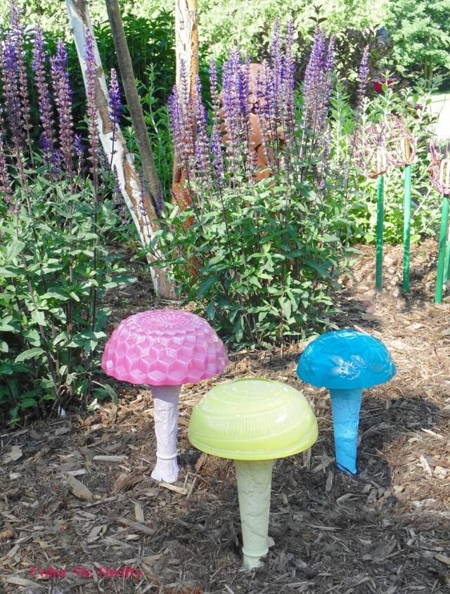 easy and fun diy garden mushrooms