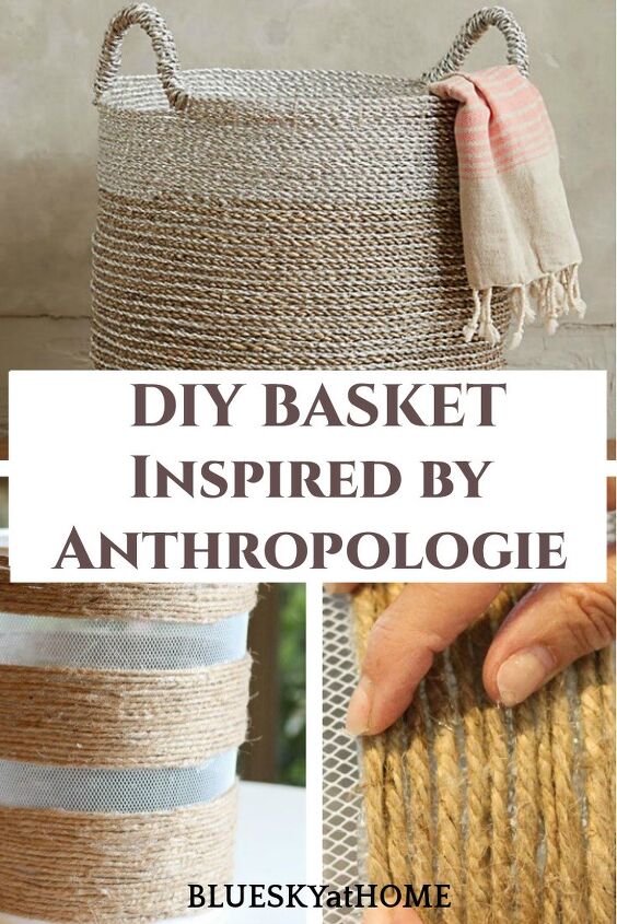 haz una cesta tejida inspirada en anthropologie