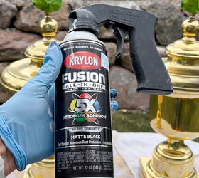 easy lamp makeover with spray paint and white wax