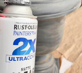 easy lamp makeover with spray paint and white wax