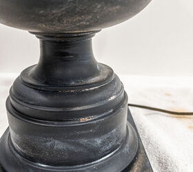 easy lamp makeover with spray paint and white wax