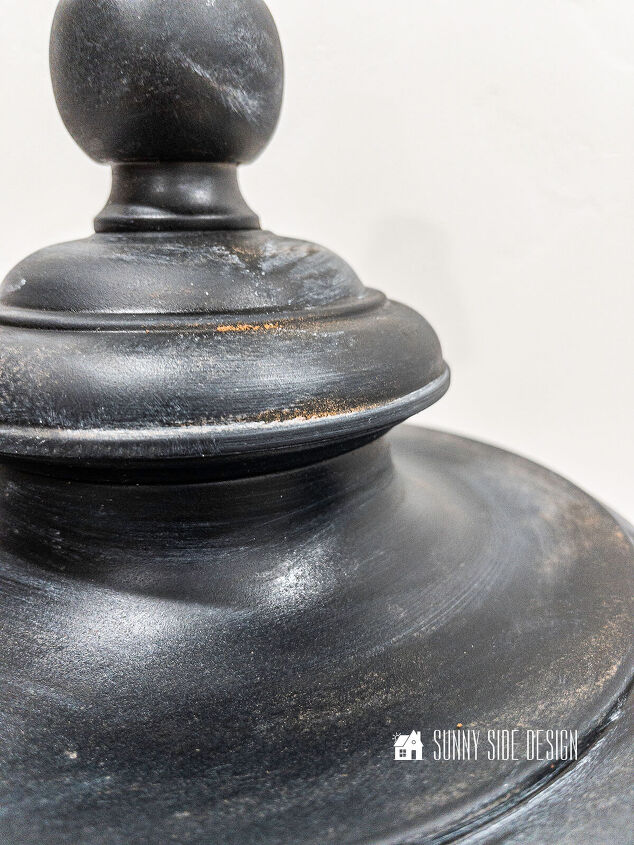 easy lamp makeover with spray paint and white wax