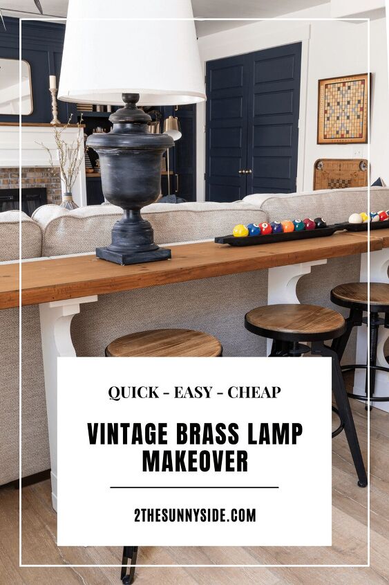 easy lamp makeover with spray paint and white wax