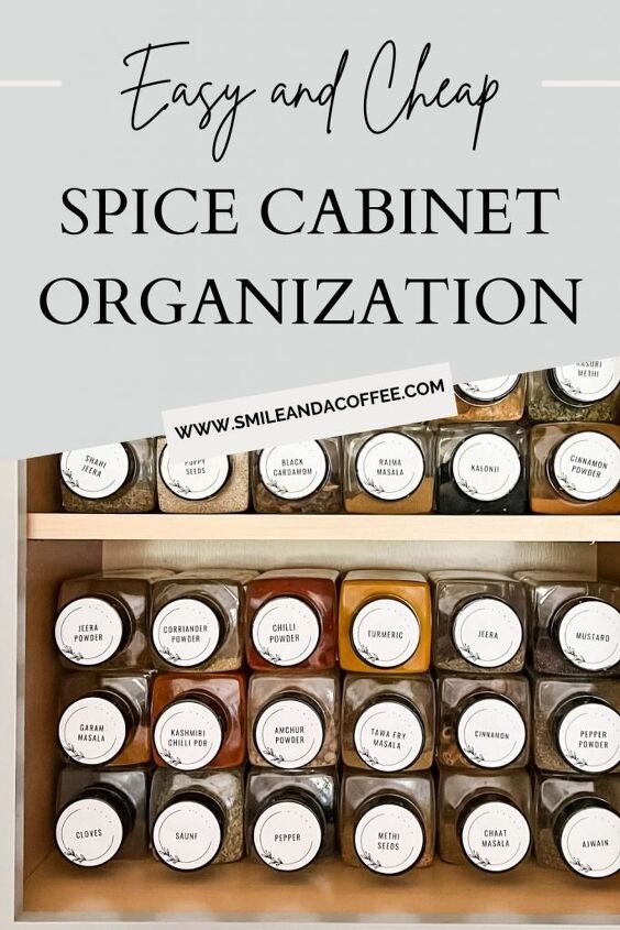 inexpensive and easy spice organization