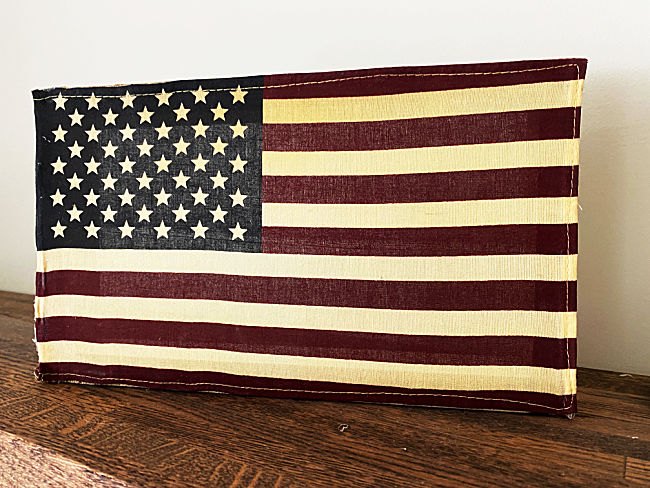american flag shelf sitter and pillow