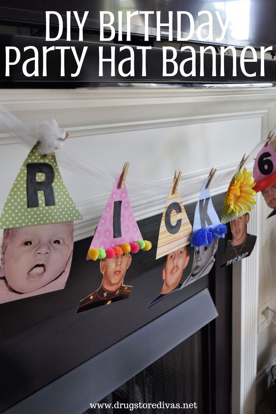 diy birthday party hat banner