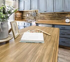 how to make laminate countertops look like wood