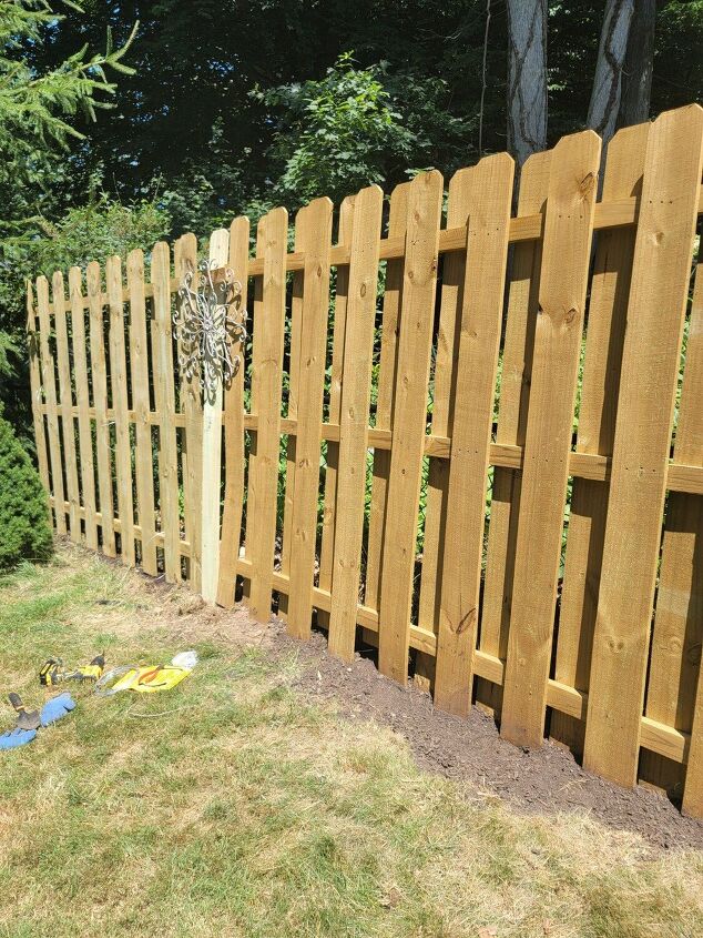 how i turned a broken chain linked fence into a privacy wall