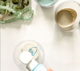 diy faux sea glass candle holder
