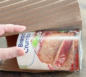 Wrap cardboard around an empty canister to fake this rustic decor idea