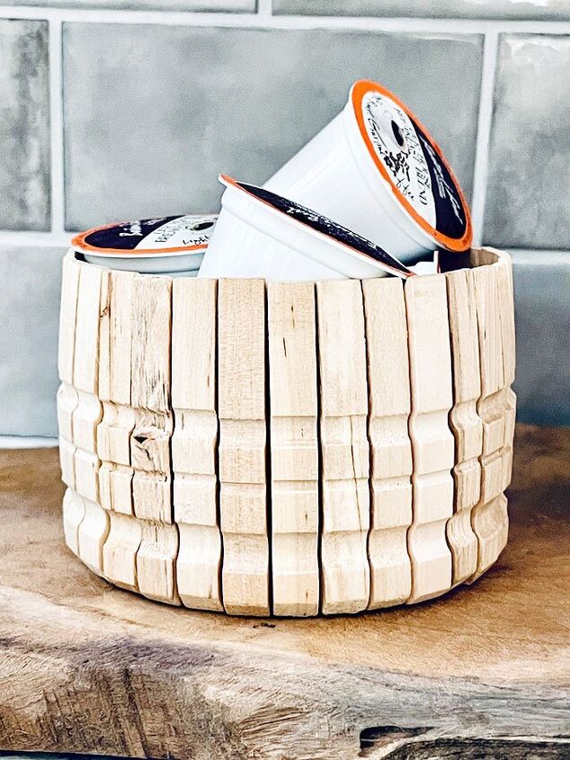 diy basket with clothespins
