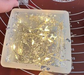 She stuffed fairy lights into a cube mold for this surprisingly simple one-of-a-kind piece