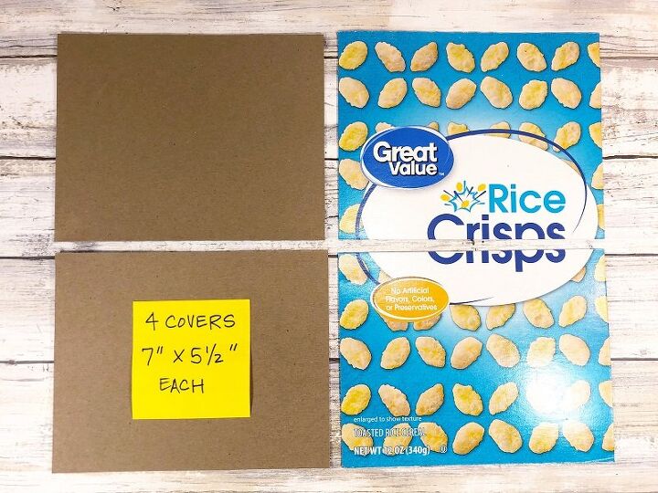cuadernos reciclados de cajas de cereales paso a paso